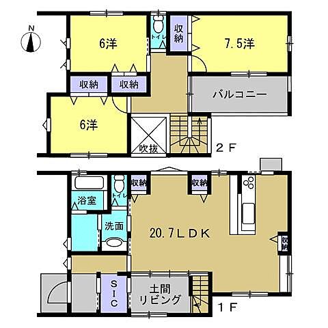 間取り 広島市東区福田3丁目