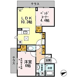 JR中央本線 西荻窪駅 徒歩12分の賃貸テラスハウス 2LDKの間取り
