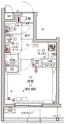 東京メトロ丸ノ内線 東高円寺駅 徒歩6分の賃貸マンション 1階1Kの間取り