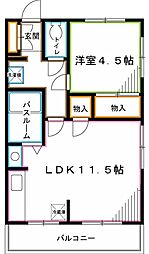 メゾン天沼 1LDKの間取図画像