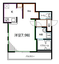 ビガール阿佐ヶ谷 1Kの間取図画像