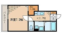 ステラフィールズ 1Kの間取図画像