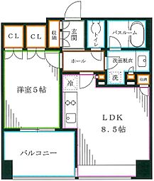 パークホームズ中野南台ステーションテラス 1LDKの間取図画像