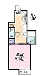 GreenTies上井草 1Kの間取図画像