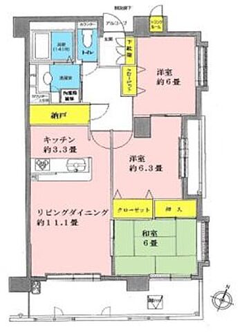間取り アステールふじみ野拾番館 5階/-