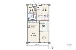シティコーポ植田A棟 3SLDKの間取図画像