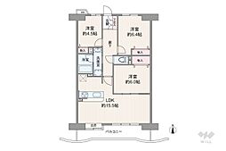 ダイアパレス日進 3LDKの間取図画像