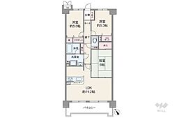 ネオハイツ島田東 3LDKの間取図画像