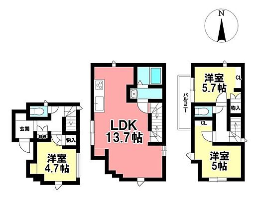 間取り 中古戸建　港区九番町4丁目