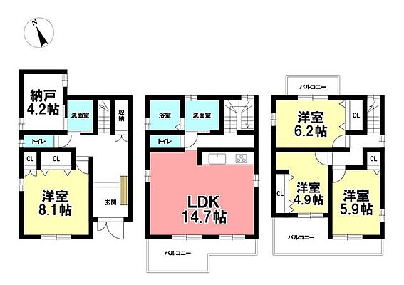 間取り 中古戸建 中川区愛知町