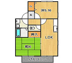 セジュール江口 202号 ｜ 福岡県久留米市津福本町1686-98（賃貸アパート2LDK・2階・50.00㎡） その2