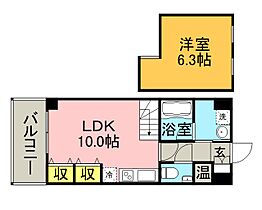 アビテ21 303号 ｜ 福岡県久留米市原古賀町29-30（賃貸マンション1LDK・3階・44.86㎡） その2