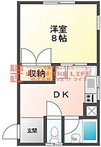 コーポ薫 203号 ｜ 福岡県久留米市野中町69-1（賃貸アパート1K・2階・27.05㎡） その2