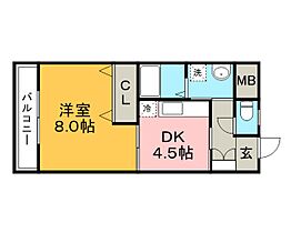 エスポワール 202号 ｜ 福岡県久留米市御井旗崎1丁目10-37（賃貸マンション1DK・2階・34.00㎡） その2