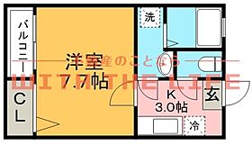 楓 203号 ｜ 福岡県久留米市諏訪野町2297-3（賃貸アパート1K・2階・23.52㎡） その2