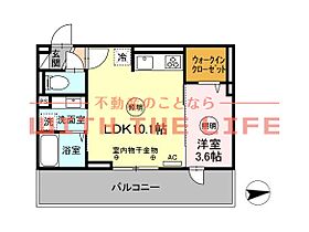 D-ROOM　FIRST　大善寺駅前 102号室 ｜ 福岡県久留米市大善寺大橋1丁目13-14（賃貸アパート1LDK・1階・33.51㎡） その2