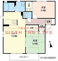 シャンティ小森野 B201号 ｜ 福岡県久留米市小森野5丁目10-30（賃貸アパート2LDK・2階・58.10㎡） その2