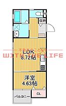 ティーレグノ野伏間 B103号 ｜ 福岡県久留米市荒木町白口1607（賃貸アパート1LDK・1階・33.41㎡） その2