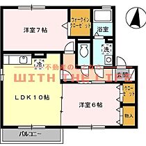 クレイドル A202号 ｜ 福岡県うきは市吉井町鷹取49（賃貸アパート2LDK・2階・55.44㎡） その2