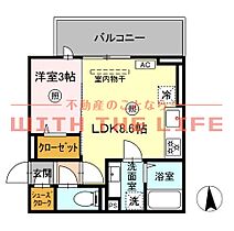 Augusta  ｜ 福岡県久留米市津福本町608-1（賃貸アパート1LDK・2階・30.14㎡） その2