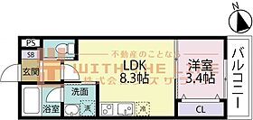 ラルヴェール試験場前 ？-102号 ｜ 福岡県久留米市津福本町491-5（賃貸アパート1LDK・1階・30.25㎡） その2