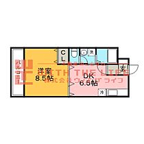 クラウンV 303号 ｜ 福岡県久留米市津福本町912-1（賃貸マンション1DK・3階・33.93㎡） その2