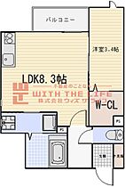 MY PLACE（マイプレイス）宮ノ陣II 101号 ｜ 福岡県久留米市宮ノ陣5丁目4-30（賃貸アパート1LDK・1階・30.41㎡） その2