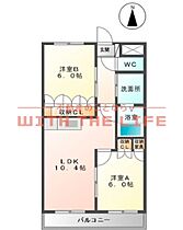 グランフォースMOCO（モコ） 203号 ｜ 福岡県久留米市城島町城島12-1（賃貸アパート2LDK・2階・51.30㎡） その2