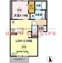 Fontaine和賀 203号 ｜ 福岡県久留米市合川町212（賃貸アパート1LDK・2階・40.43㎡） その2