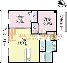 プリマヴェーラ花の木 201号 ｜ 福岡県久留米市東櫛原町441-1（賃貸マンション2LDK・2階・59.16㎡） その2