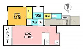 Benesta久留米（べネスタ久留米） 102号 ｜ 福岡県久留米市梅満町596-13（賃貸アパート1LDK・1階・38.70㎡） その2