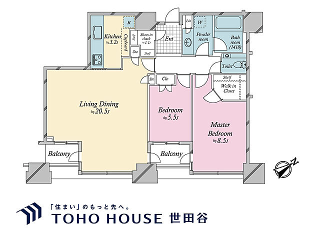 間取り パークコート虎ノ門愛宕タワー 26階/-
