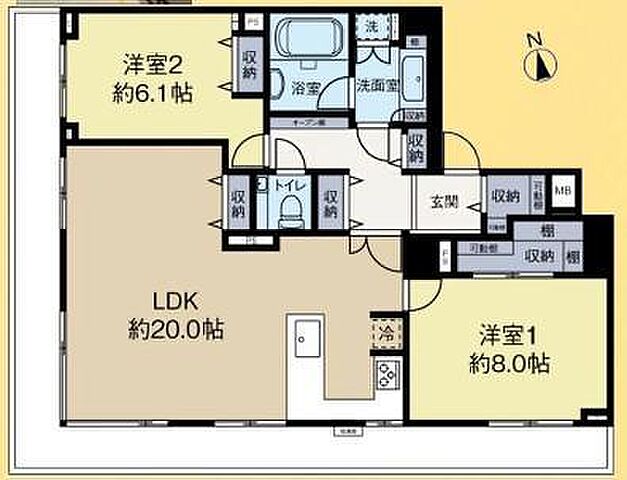 間取り 東京メトロ南北線 白金高輪駅 徒歩2分