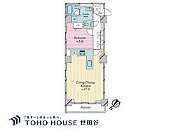 秀和高輪レジデンス 1LDKの間取図画像