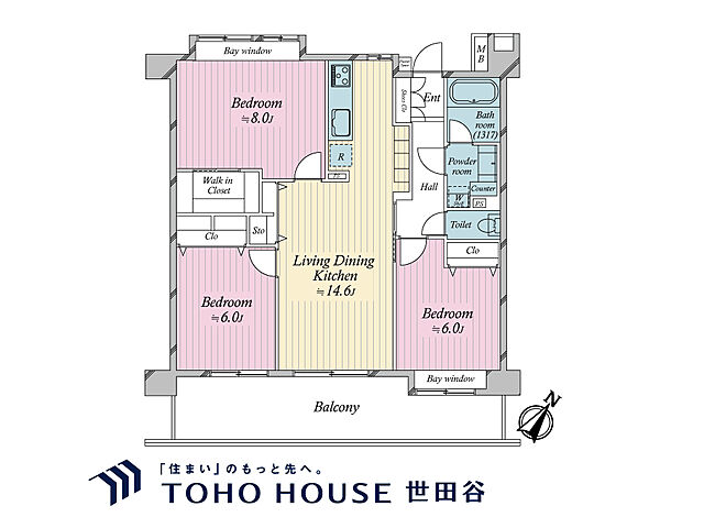 間取り ビューネ蓮根城北公園 2階/-