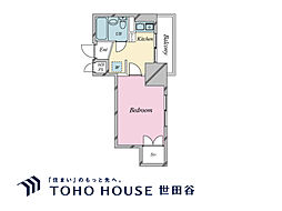 ライオンズマンション鶯谷第3 1Kの間取り