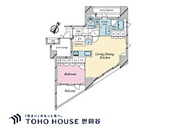 ドゥアージュコラッド松濤 1LDKの間取図画像