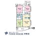 間取り：3LDK、専有面積64.96m2、バルコニー面積12.42m2