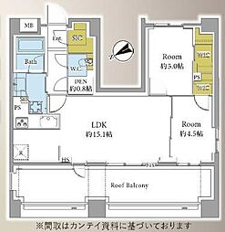 リビオレゾン渋谷笹塚 2LDKの間取図画像