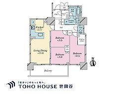 ベイサイドタワー晴海 3LDKの間取図画像