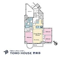 朝日マンション駒場 3LDKの間取図画像