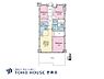 間取り：3DK、専有面積54.64m2