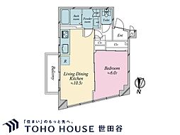 サンドエル松原 1LDKの間取図画像