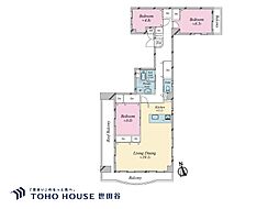 レクセル梅ケ丘 3LDKの間取図画像
