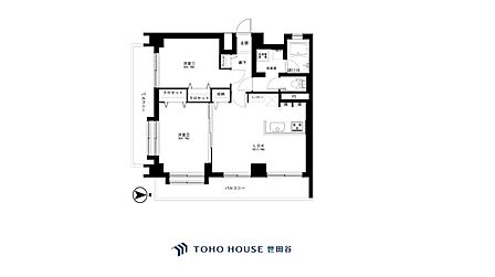 2LDK、価格4580万円、専有面積60.34平米、バルコニー面積14.55平米
