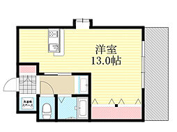 シェリール木村5 ワンルームの間取図画像