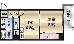 バウムドルフアロ 1DKの間取図画像