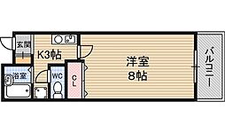 ヴィラ・ポンテ 1Kの間取図画像