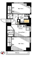 トーワマンション 2DKの間取図画像