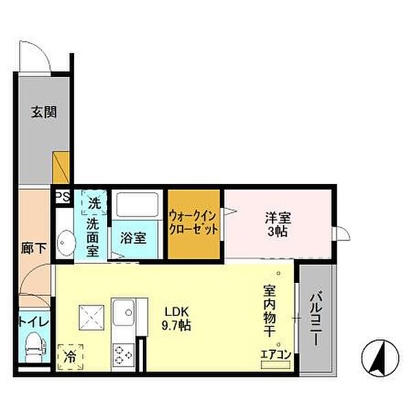 ラ・ベルデュール 102｜千葉県松戸市常盤平5丁目(賃貸アパート1LDK・1階・36.87㎡)の写真 その2